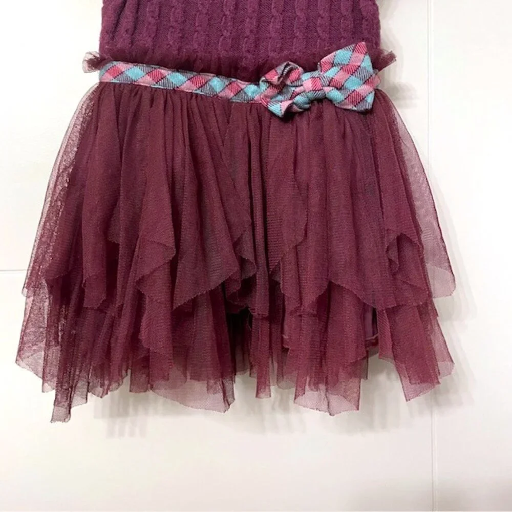 Matilda Jane Purple Tulle Sweater Soiree Dress 6-12 Months